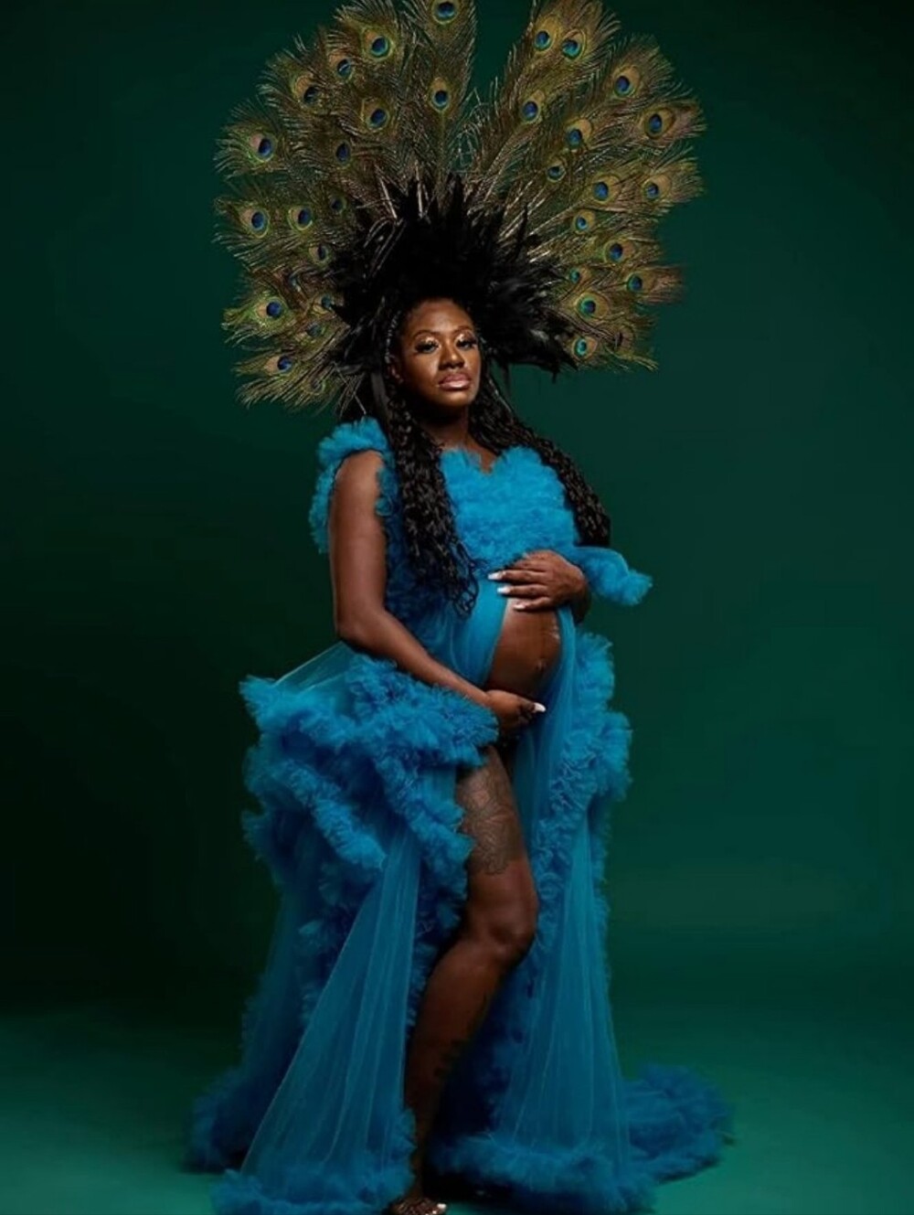 Turquoise Puffy Tulle Dress